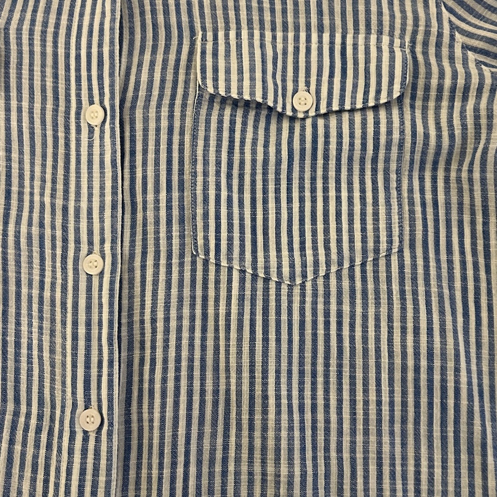 Tommy Bahama Women’s Blue & White Striped Tunic Length Shirt/Swim Cover. Large - Picture 9 of 9